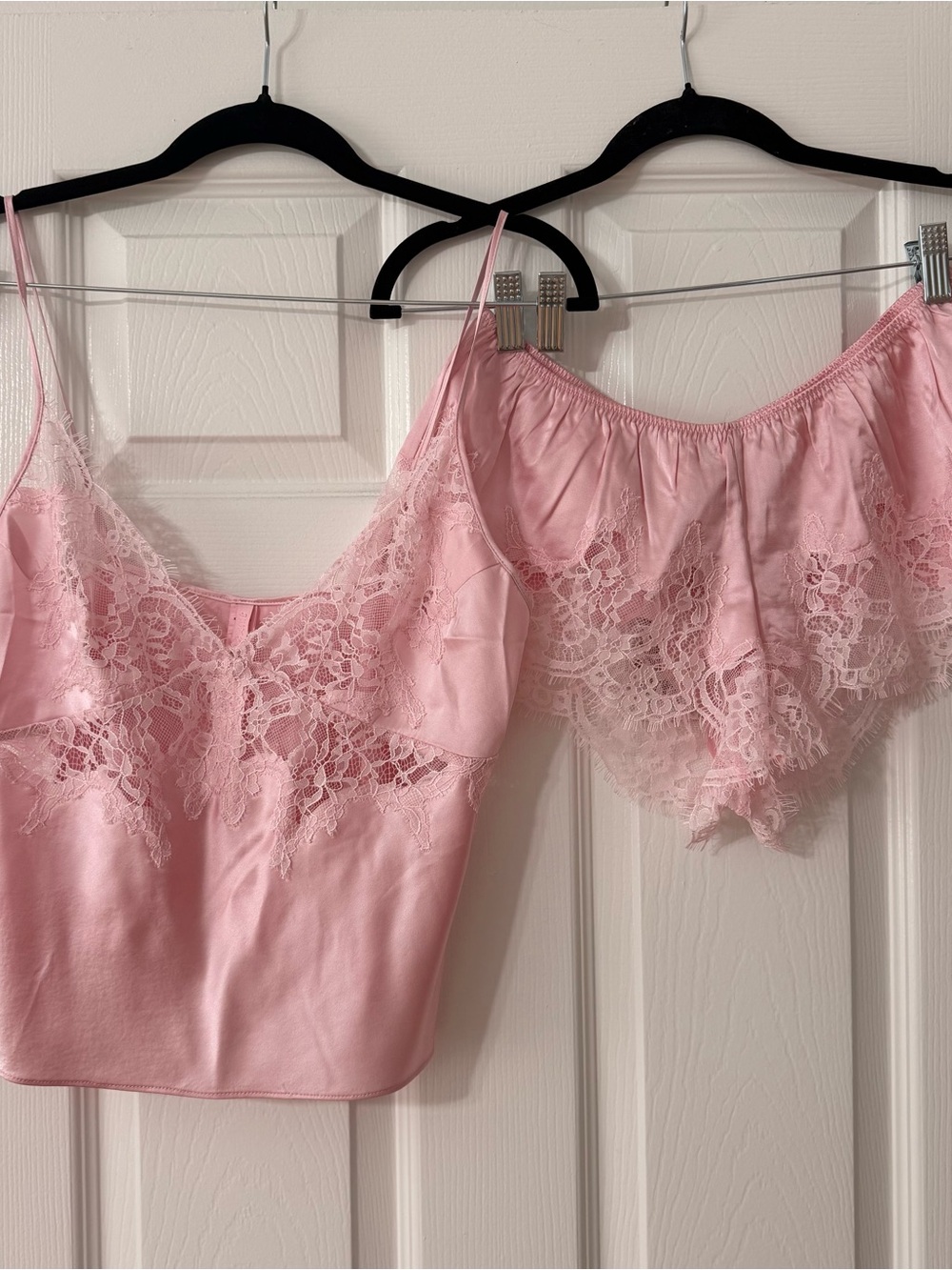 NWT Skims Pink Lace Satin Cami and Short Set - Women's Intimates